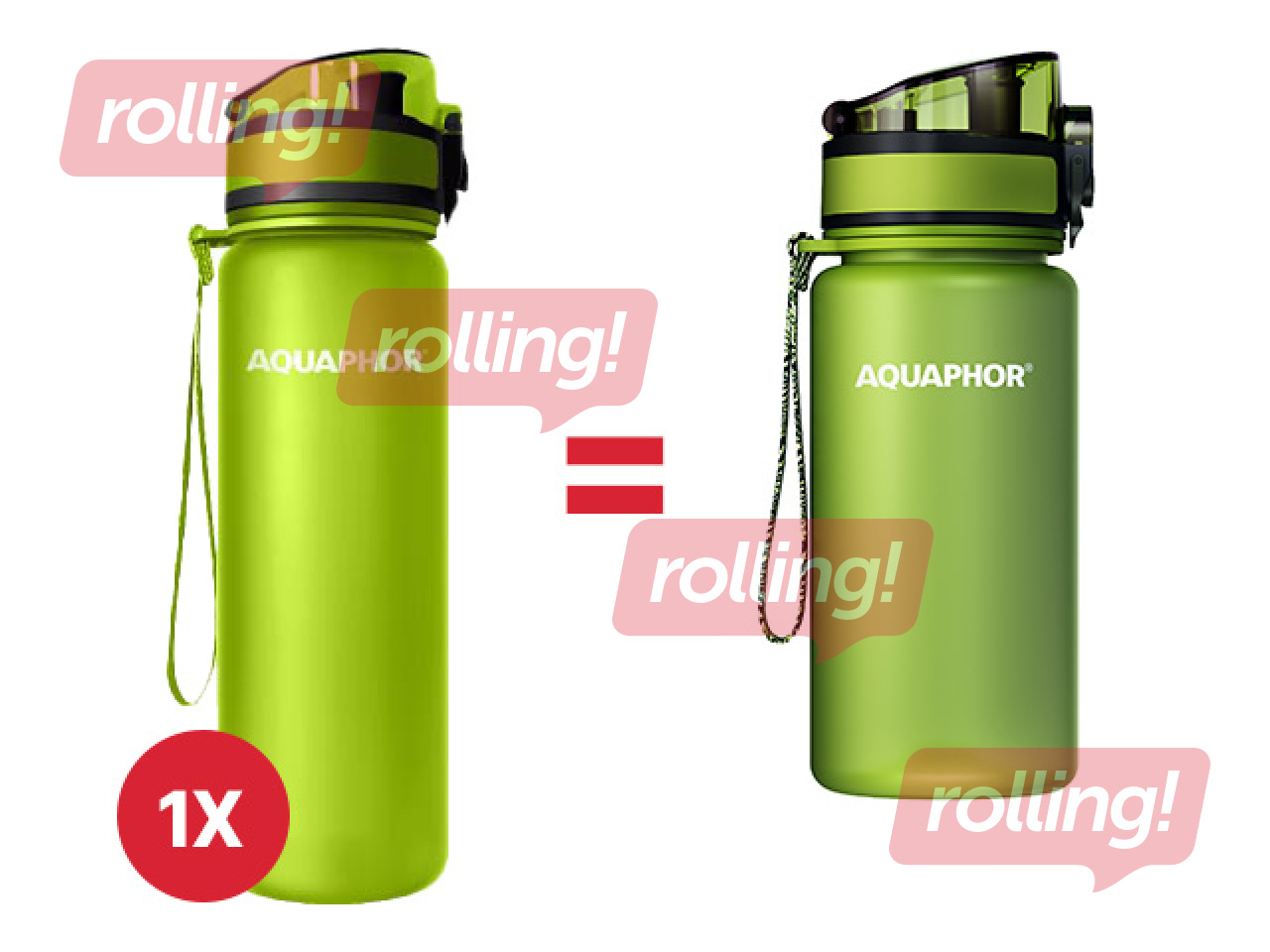 Ūdens pudele ar filtru Aquaphor City, 500ml, citronzaļa + AKCIJA! Pērc ūdens pudeli ar filtru u