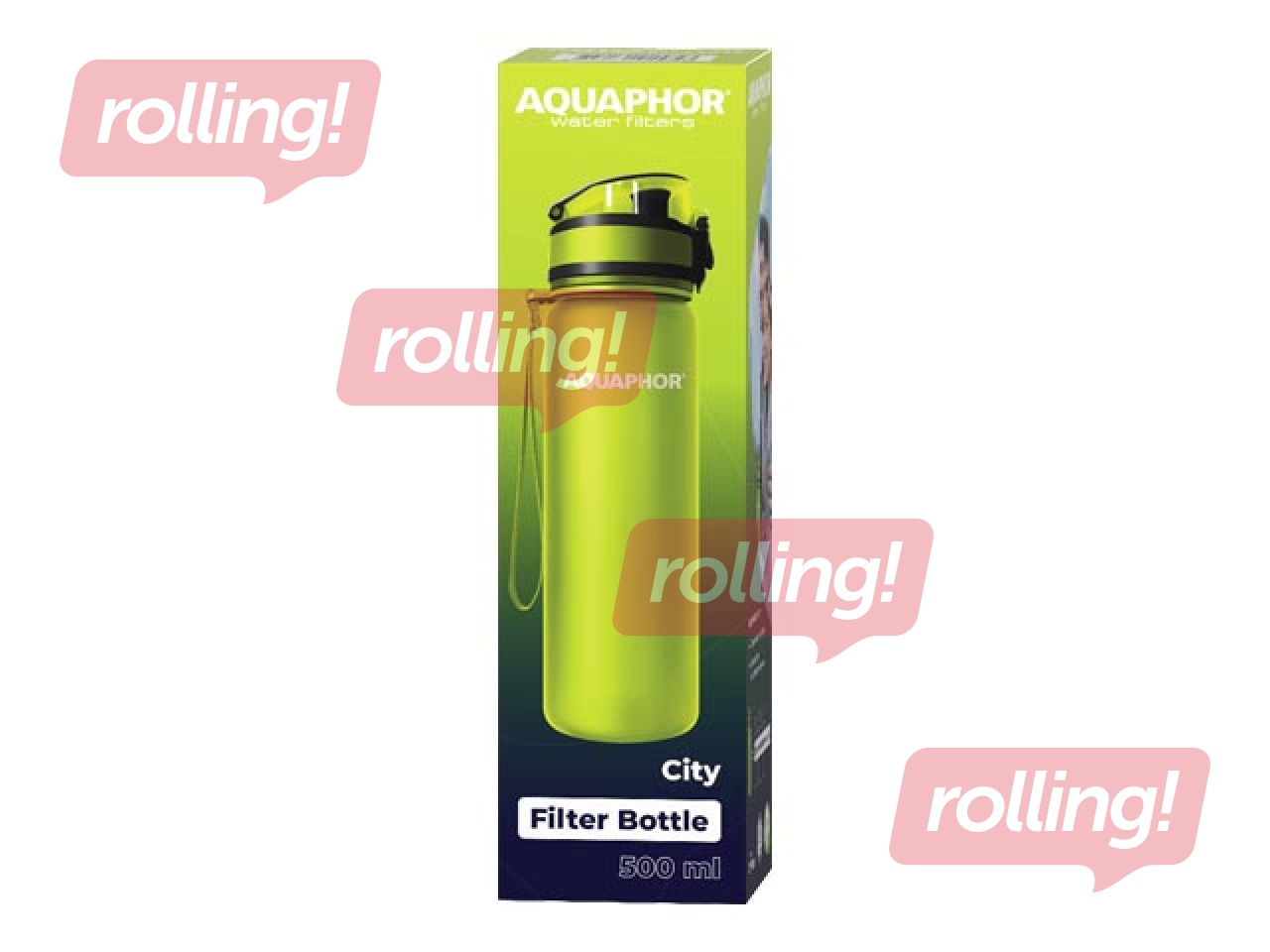 Ūdens pudele ar filtru Aquaphor City, 500ml, citronzaļa + AKCIJA! Pērc ūdens pudeli ar filtru u