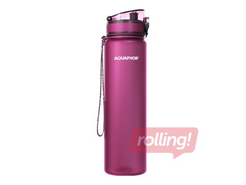 Бутылка для воды с фильтром Aquaphor City, 1л, рубиново-красная + АКЦИЯ! Купите бутылку для воды 