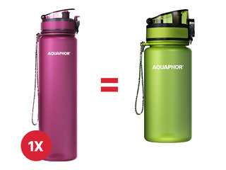 Ūdens pudele ar filtru Aquaphor City, 1l, rubīnsarkana + AKCIJA! Pērc ūdens pudeli ar filtru un saņe
