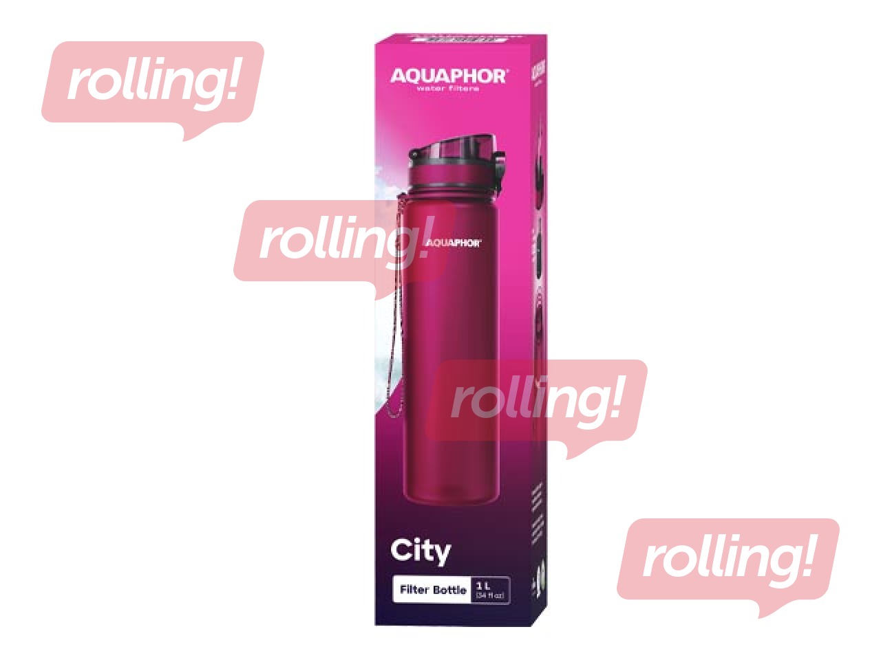 Ūdens pudele ar filtru Aquaphor City, 1l, rubīnsarkana + AKCIJA! Pērc ūdens pudeli ar filtru un saņe
