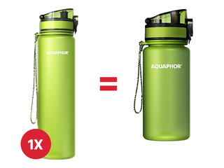 Ūdens pudele ar filtru Aquaphor City, 1l, citronzaļa + AKCIJA! Pērc ūdens pudeli ar filtru un saņe