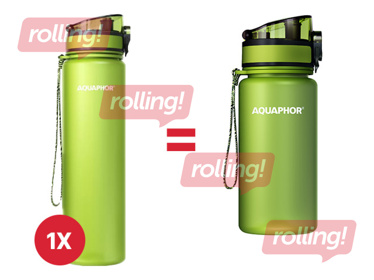 Ūdens pudele ar filtru Aquaphor City, 1l, citronzaļa + AKCIJA! Pērc ūdens pudeli ar filtru un saņe