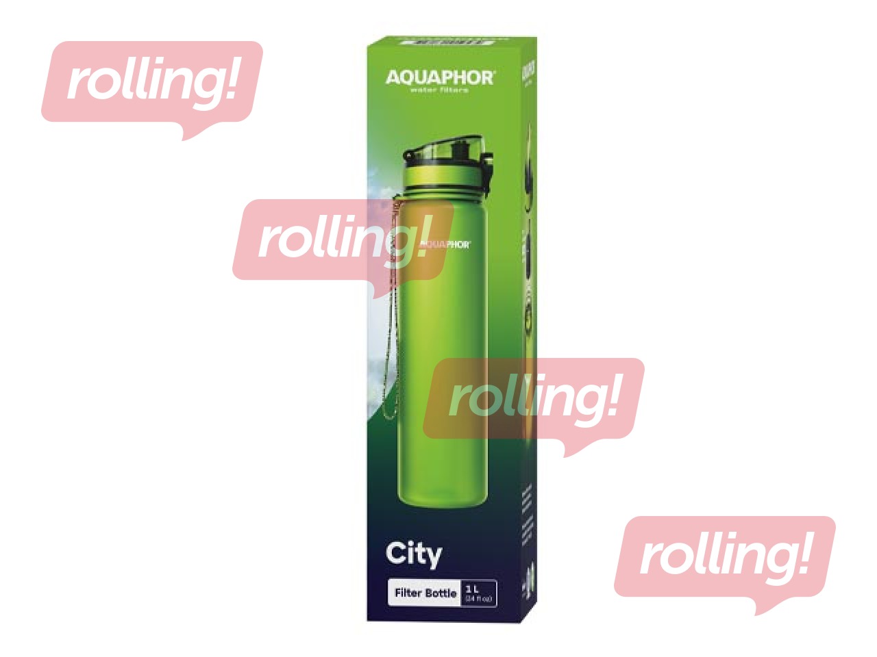 Ūdens pudele ar filtru Aquaphor City, 1l, citronzaļa + AKCIJA! Pērc ūdens pudeli ar filtru un saņe