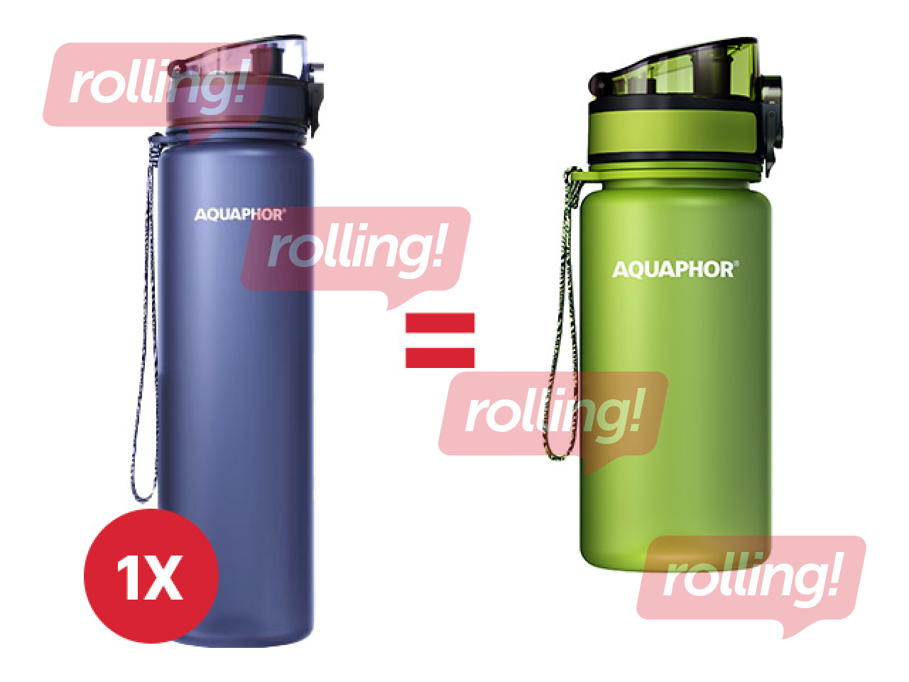 Water bottle with filter Aquaphor City, 1l, dark blue + GIFT! Buy a water bottle with filter an