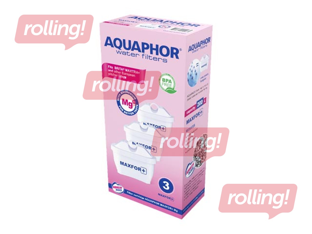 Ūdens filtra kārtridžs Aquaphor Maxfor+ Mg, 3 gab.