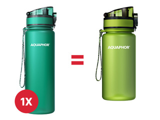 Ūdens pudele ar filtru Aquaphor City, 500 ml, smaragds + AKCIJA! Pērc ūdens pudeli ar filtru un saņe
