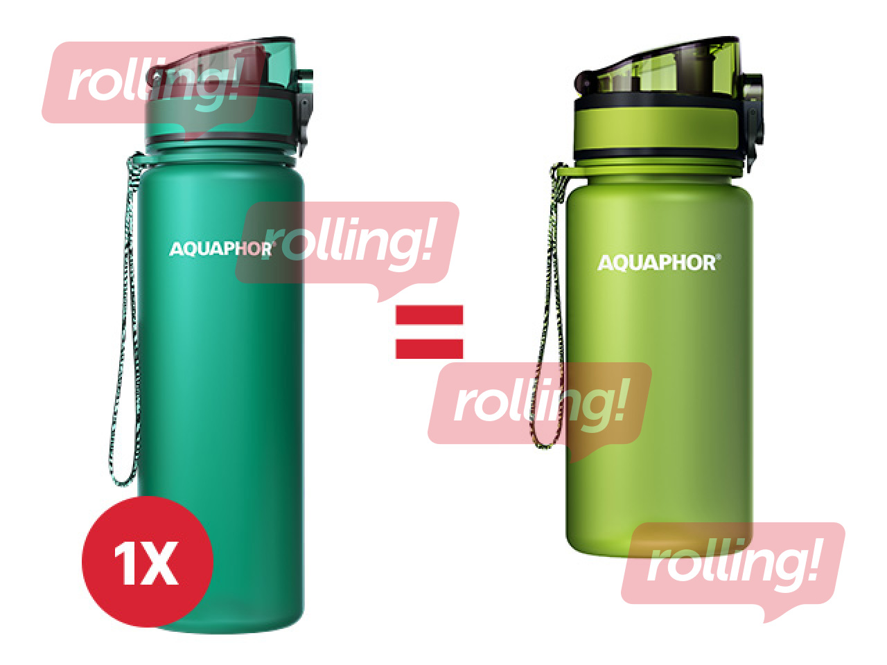 Ūdens pudele ar filtru Aquaphor City, 500 ml, smaragds + AKCIJA! Pērc ūdens pudeli ar filtru un saņe
