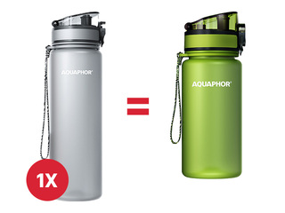 Ūdens pudele ar filtru Aquaphor City, 800ml, pelēka + AKCIJA! Pērc ūdens pudeli ar filtru un saņe