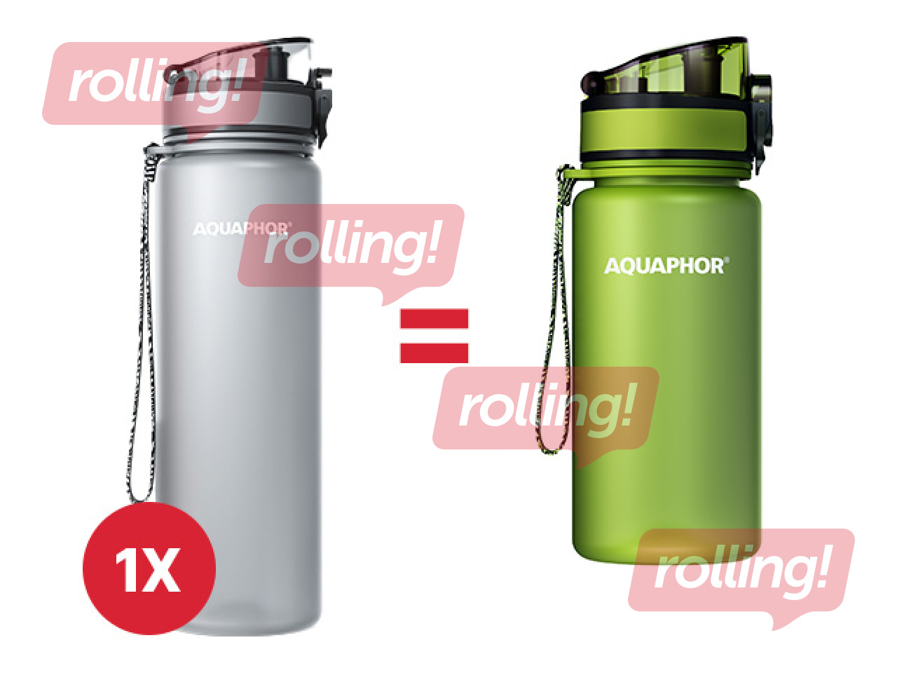 Ūdens pudele ar filtru Aquaphor City, 800ml, pelēka + AKCIJA! Pērc ūdens pudeli ar filtru un saņe