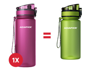 Ūdens pudele ar filtru Aquaphor City, 650 ml, rubīna + AKCIJA! Pērc ūdens pudeli ar filtru un saņe