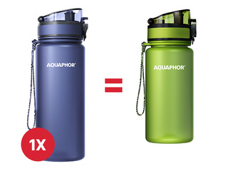 Ūdens pudele ar filtru Aquaphor City, 650 ml, tumši zila + AKCIJA! Pērc ūdens pudeli ar filtru u