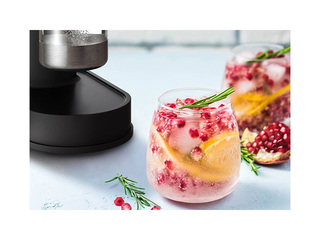 Gāzēta ūdens aparāta komplekts Aquaphor Pearl Black+pudele+CO₂