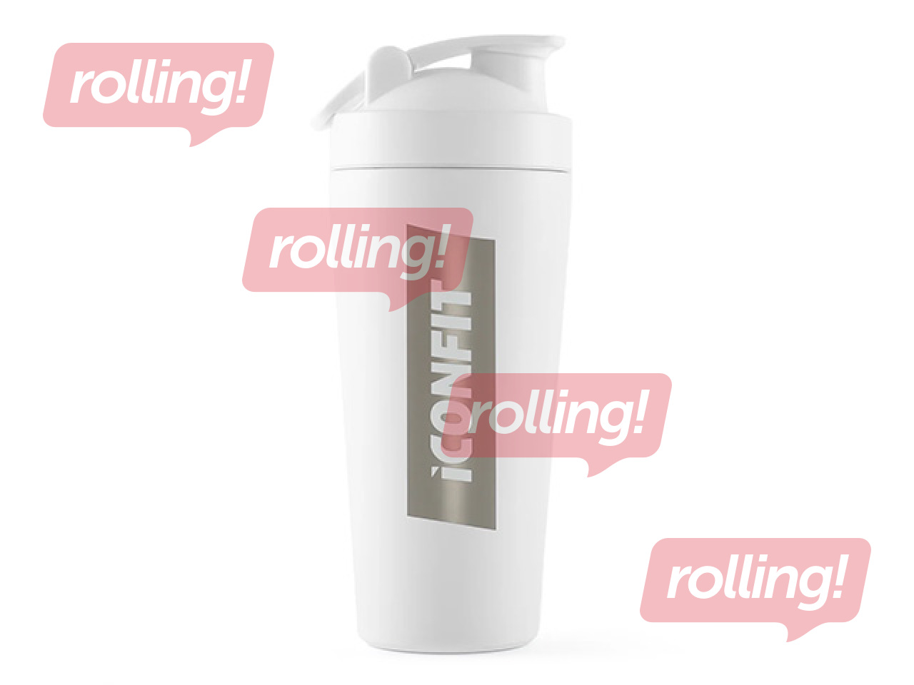 Šeikeris Iconfit Reforce, nerūsējošā tērauda, balts, 800ml