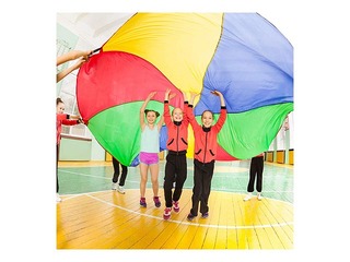 Парашют цветной, d=3.6м, 8 ручек