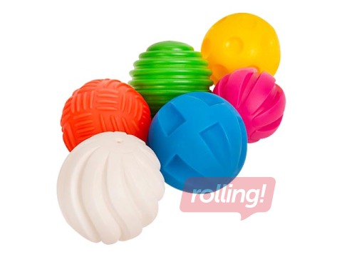 Tactile balls set, 6 pcs.
