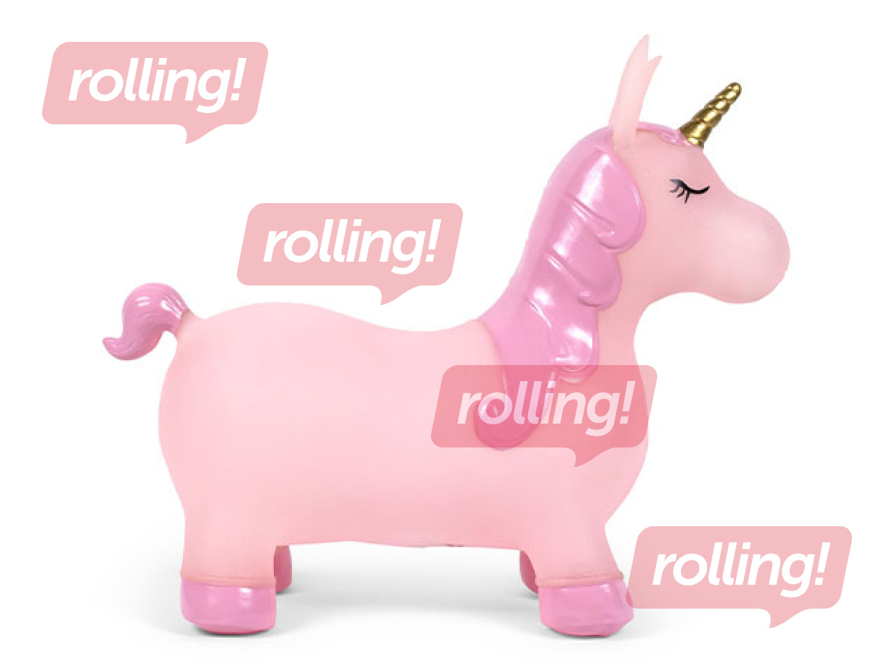 Lēkājamā figūra - rozā vienradzis