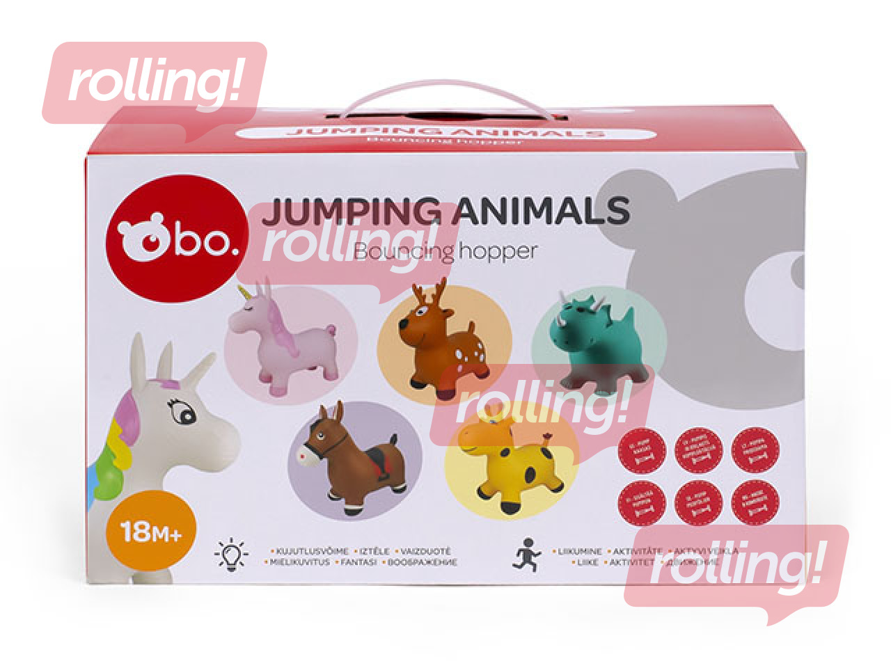 Lēkājamā figūra - rozā vienradzis