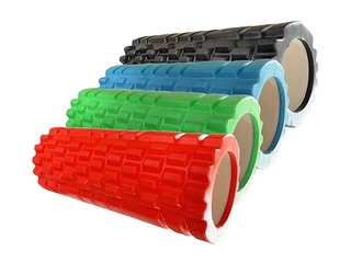 The corrugated massage roller, PVC, different colours, 33x14cm