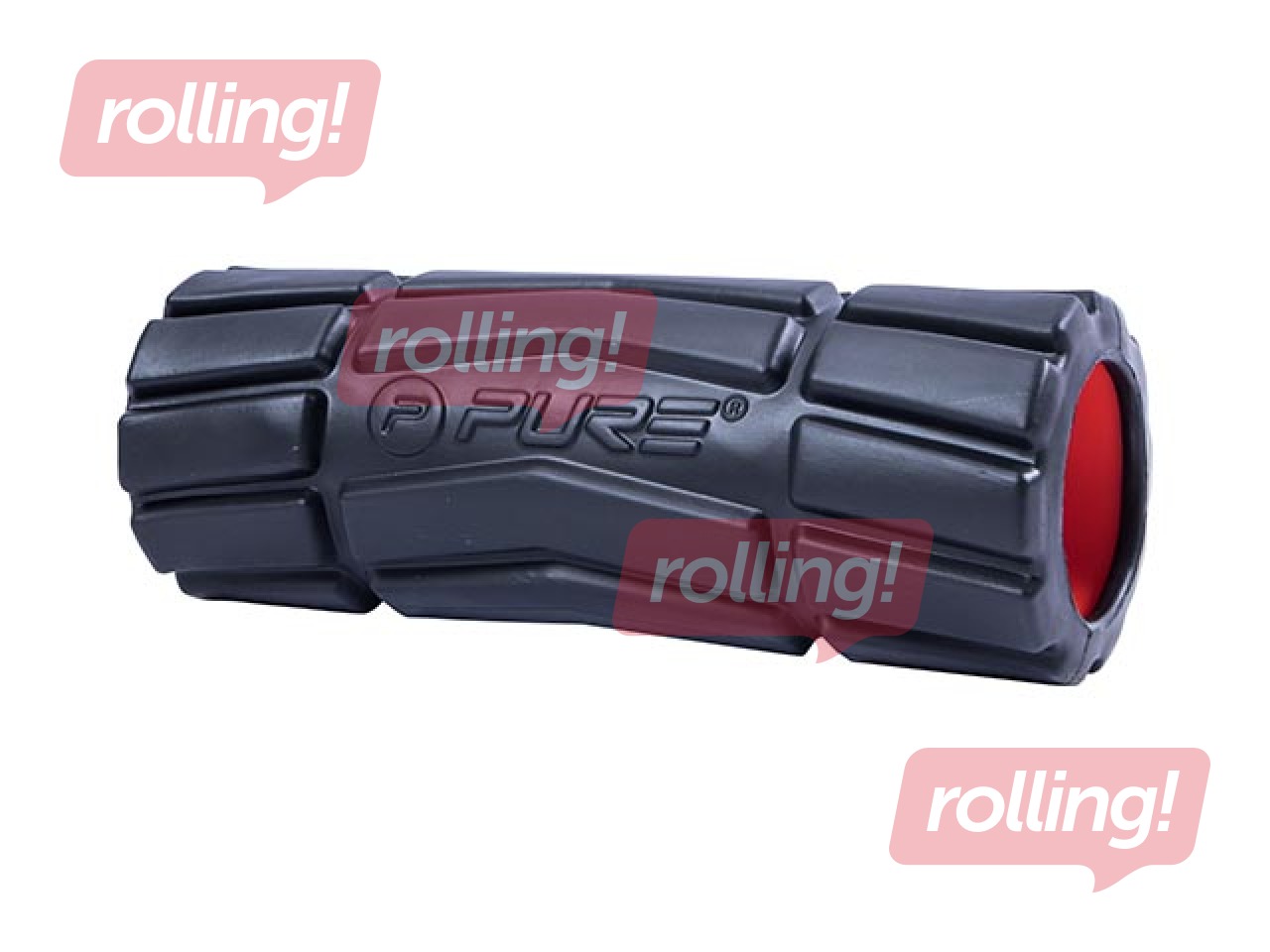 The corrugated massage roller, black, 36x14cm