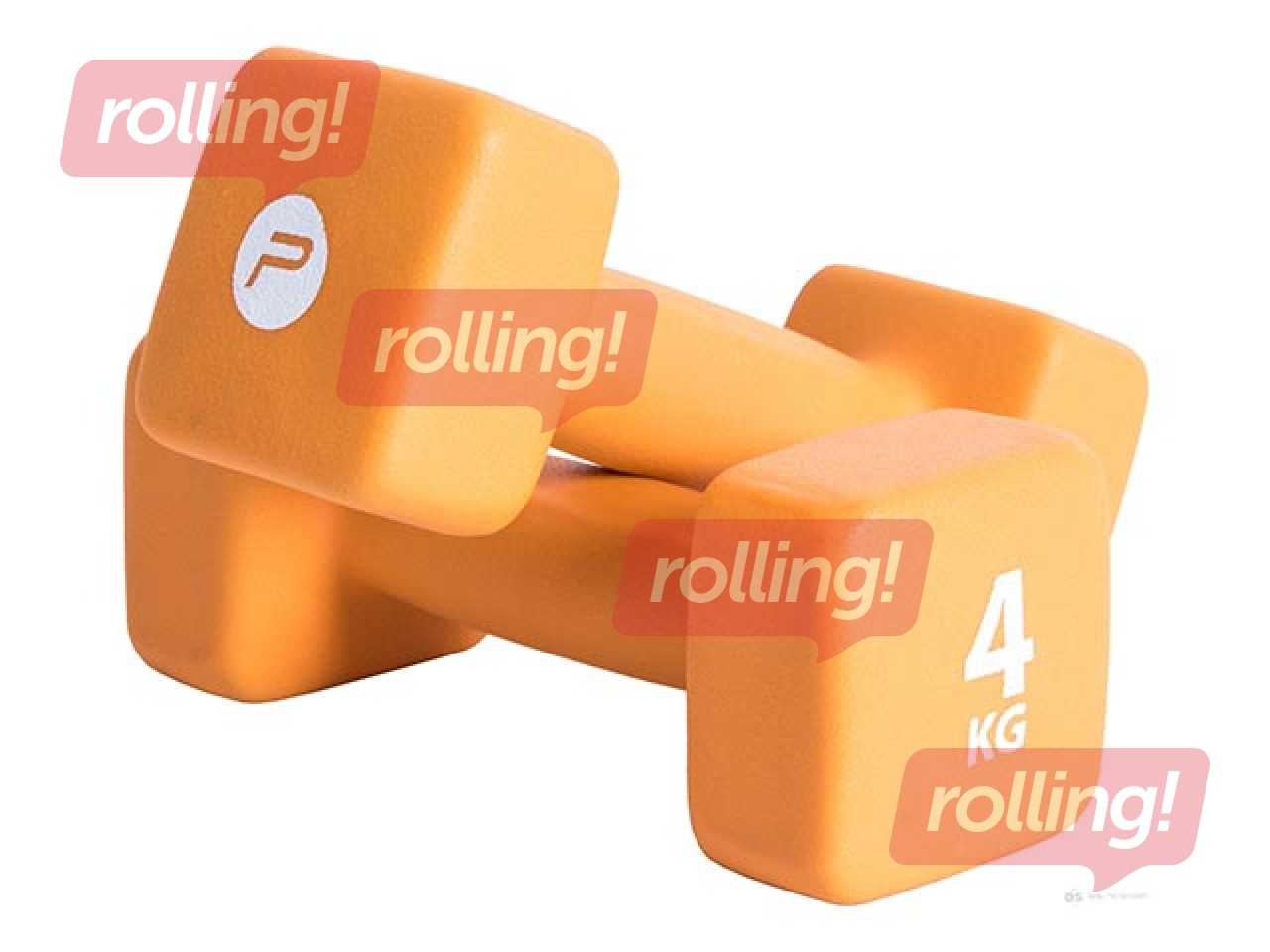 Гантели для аэробики 4кг, оранжевый, 2 шт.