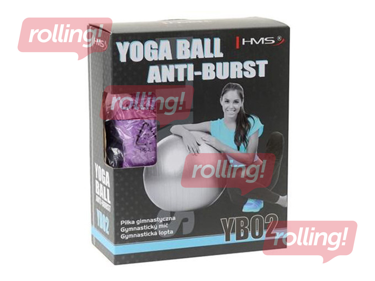 Võimlemispall pumbaga, lilla, Ø65cm