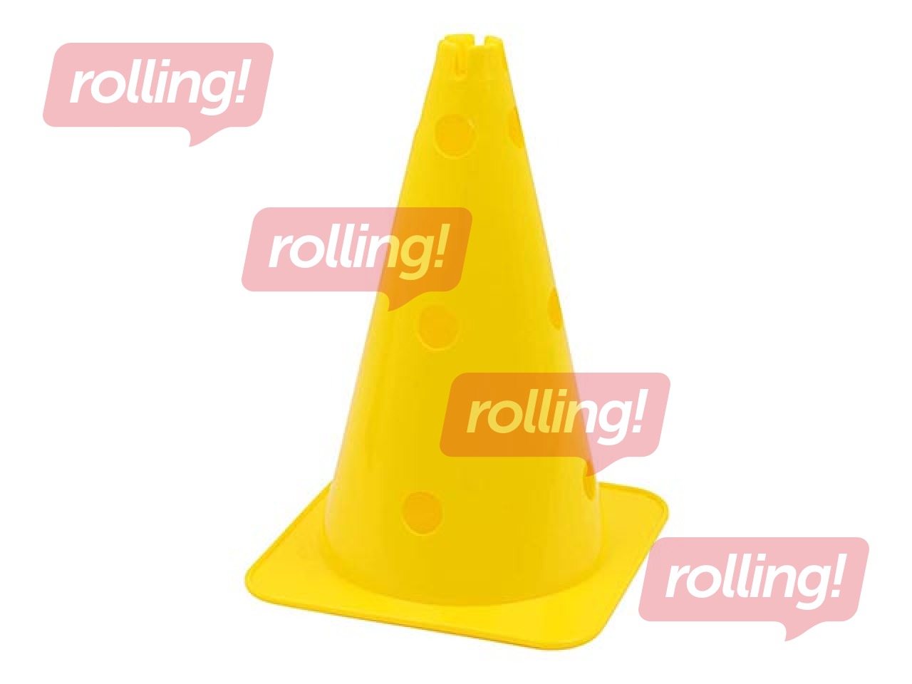 Cone with holes, 38cm, yellow