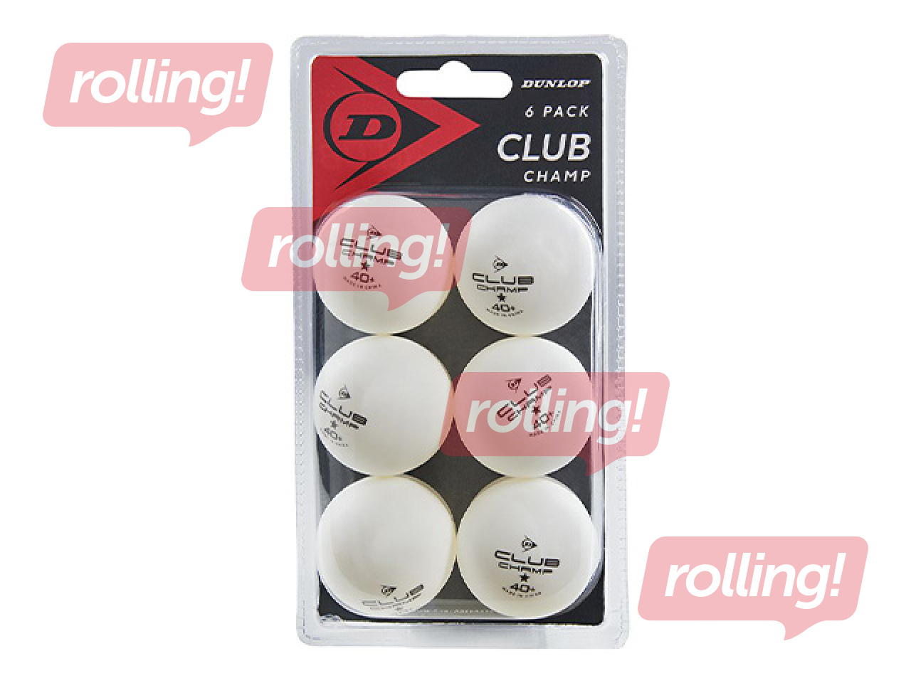 Galda tenisa bumbiņas Dunlop, baltas, 6 gab.