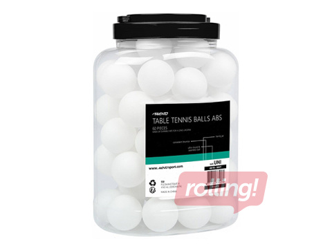 Table tennis balls, white, 60 pcs