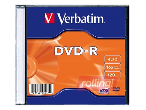 Matricas Verbatim DVD-R AZO 4.7GB 16x, 20 Pack Slim