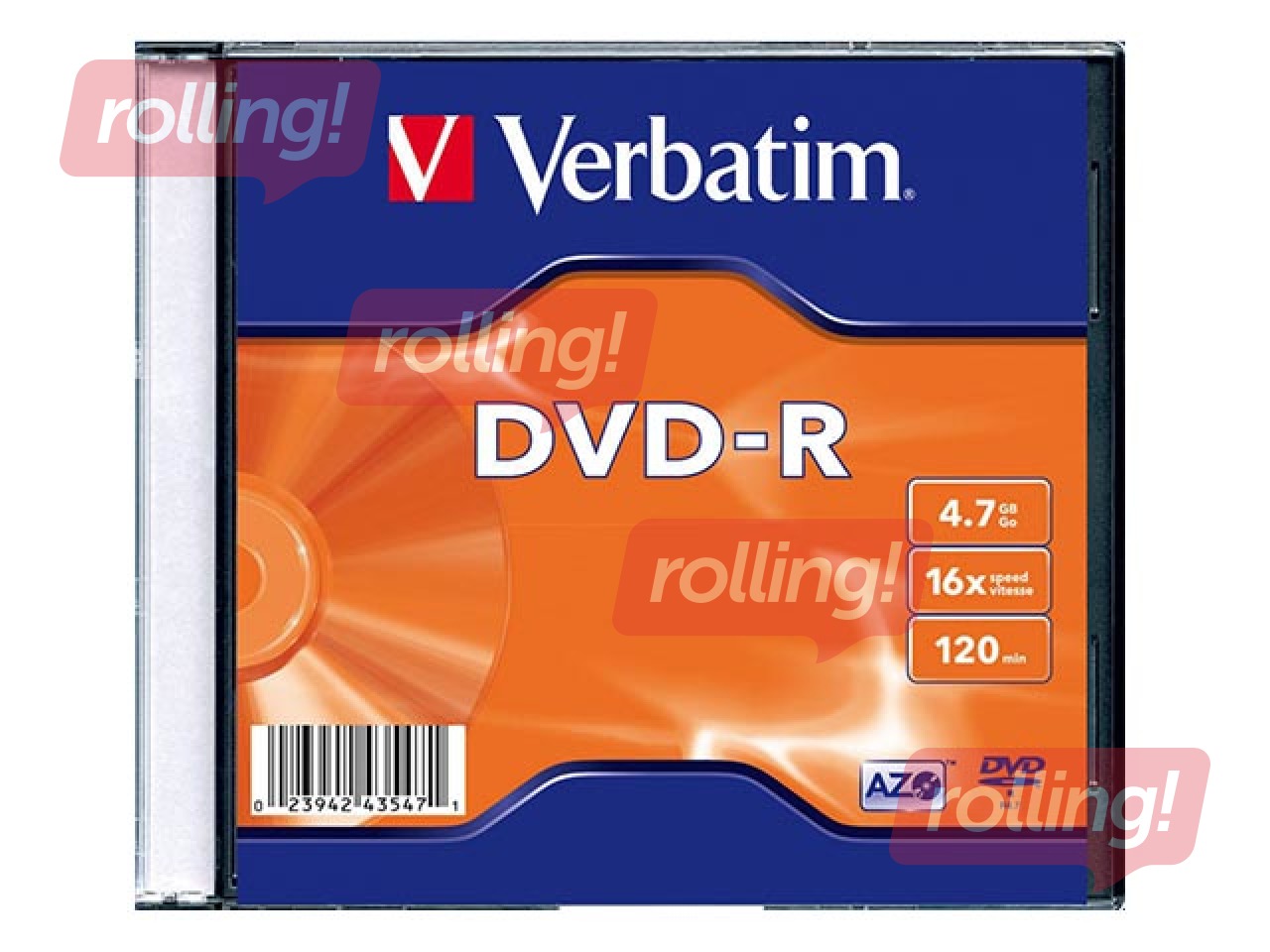 Matricas Verbatim DVD-R AZO 4.7GB 16x, 20 Pack Slim