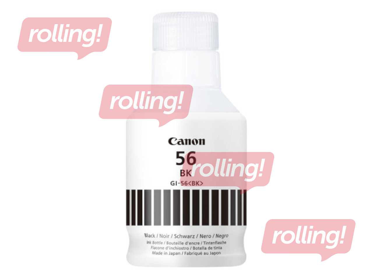 CANON GI-56BK Black Ink Bottle, (6000 pgs)