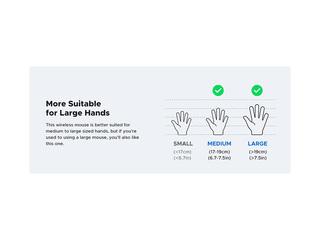 Bezvadu datorpele UGREEN ergonomiska 2.4GHz, melna