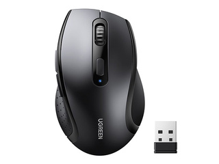 UGREEN Ergonomic 2.4GHz Wireless Mouse, Black