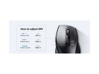 UGREEN Ergonomic 2.4GHz Wireless Mouse, Black