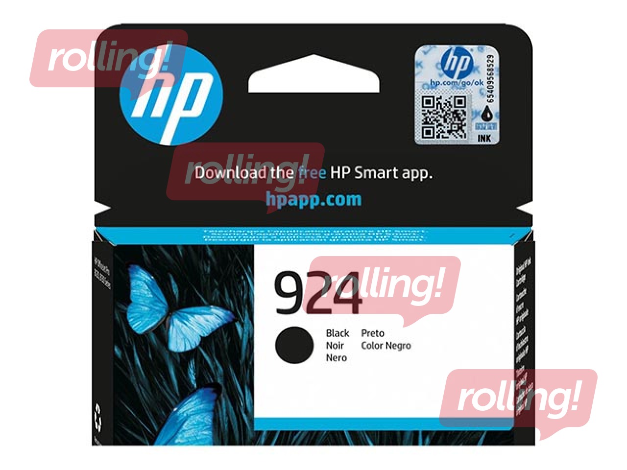 Tintes kasete HP 924, melna, 500lpp