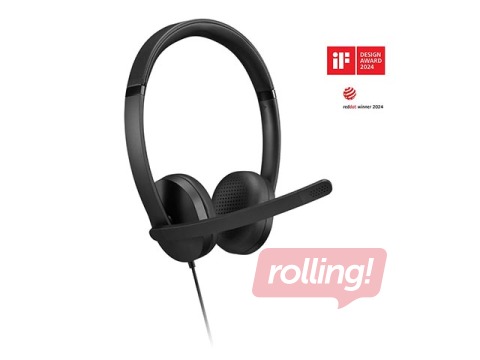 Наушники Lenovo, Gen2 Stereo, с микрофоном, USB 2.0