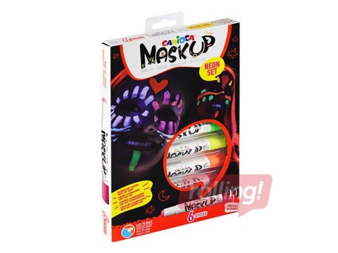 Face paint Carioca, neon, 6 colors 