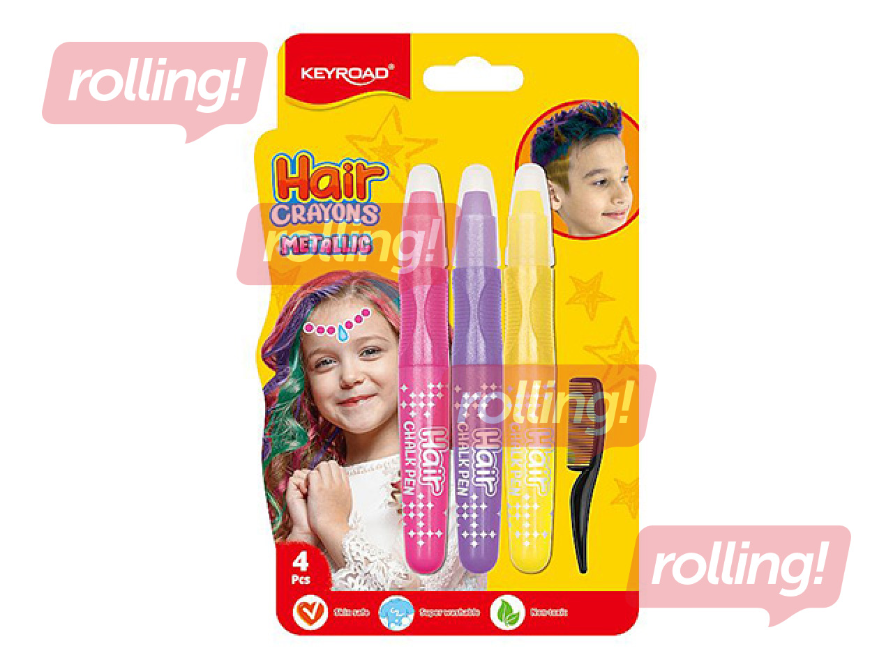 Hair chalks Metallic, Shine