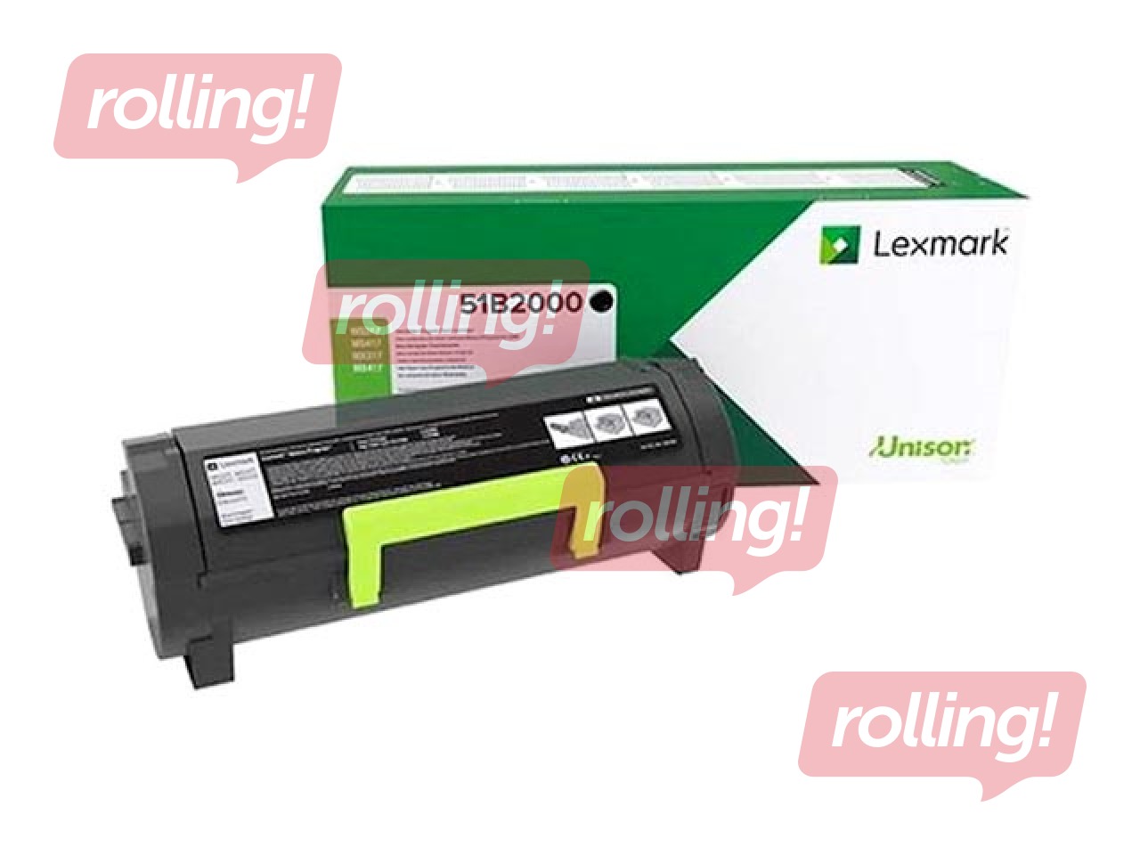 Tonera kasete Lexmark MS/MX 3/4/5/617, Melna, 2500 lpp
