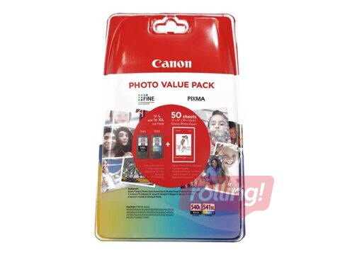 Tintes kasešu komplekts CANON PG-540L / CL-541 XL (melna + trīskrāsu)