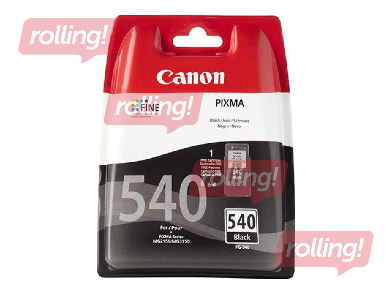 Tintes kasete CANON PG-540, melna, (180 lpp.)