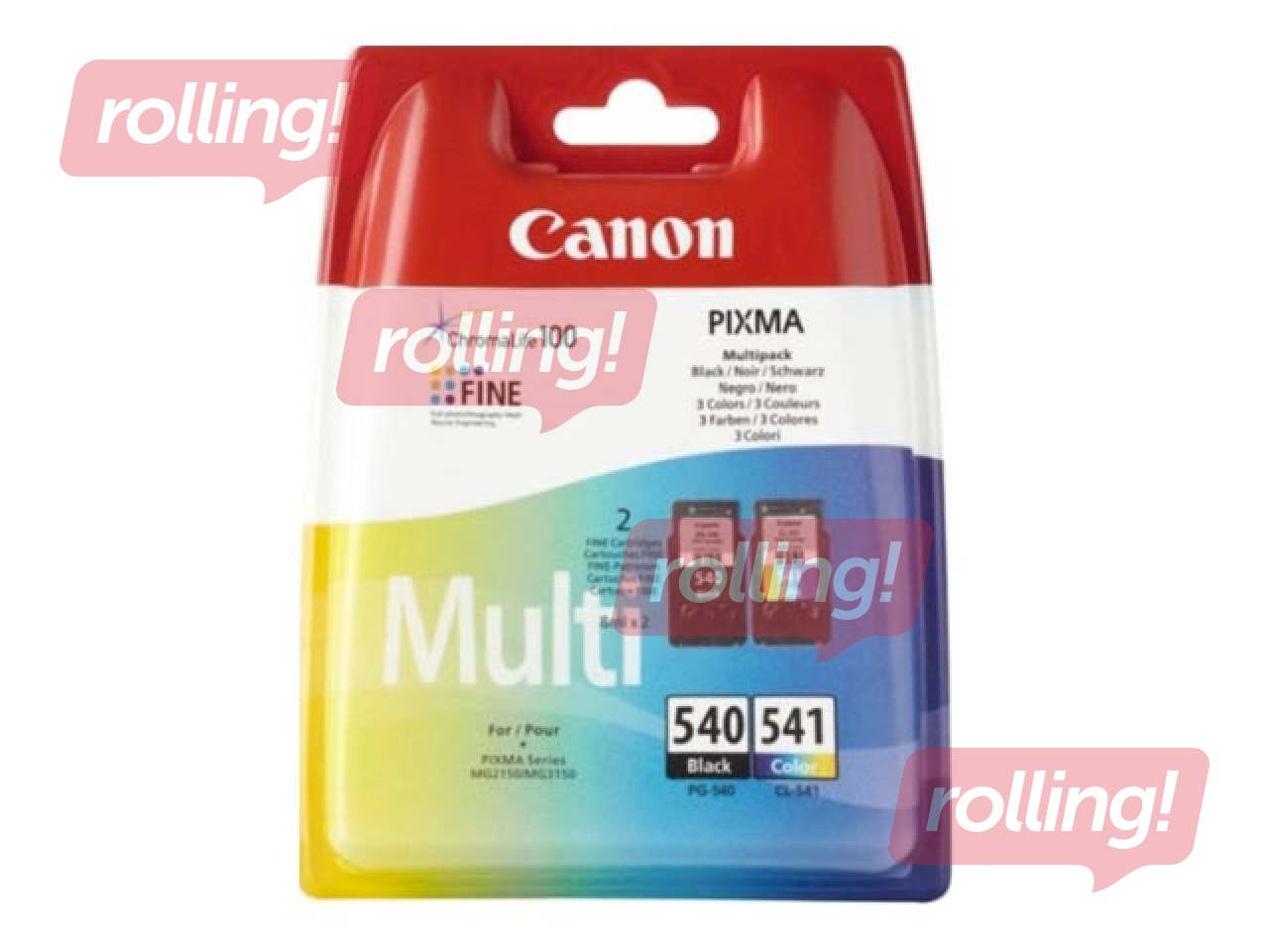 Tintes kasešu komplekts CANON PG-540/ CL-541 (melna + trīskrāsu)