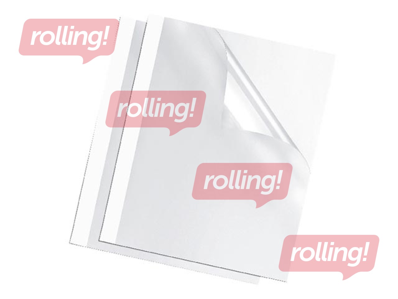 Termoiesiešanas vāki Fellowes Standing 3mm, 100 gab., balti