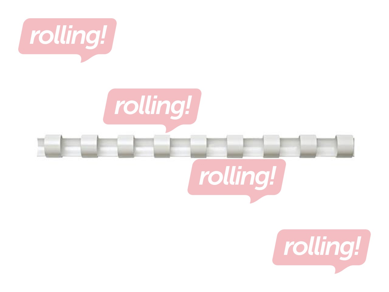 Plastic spirals Fellowes 8 mm, white, 100 pcs