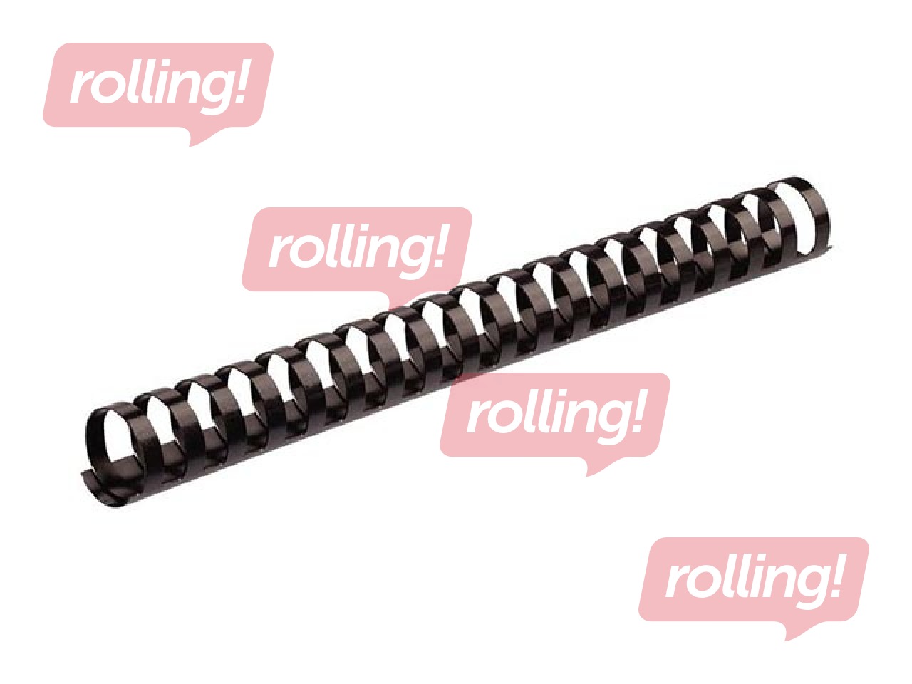 Plastmasas spirāles Fellowes, 28 mm, 50 gab., melnas