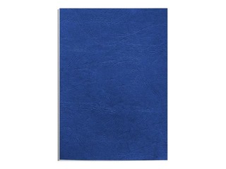 Binding back cover Fellowes Delta 250g, with maxleather texture, blue, 100 pcs.