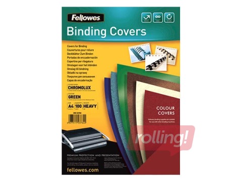 Binding back cover Fellowes Chromo, 100 pcs, red