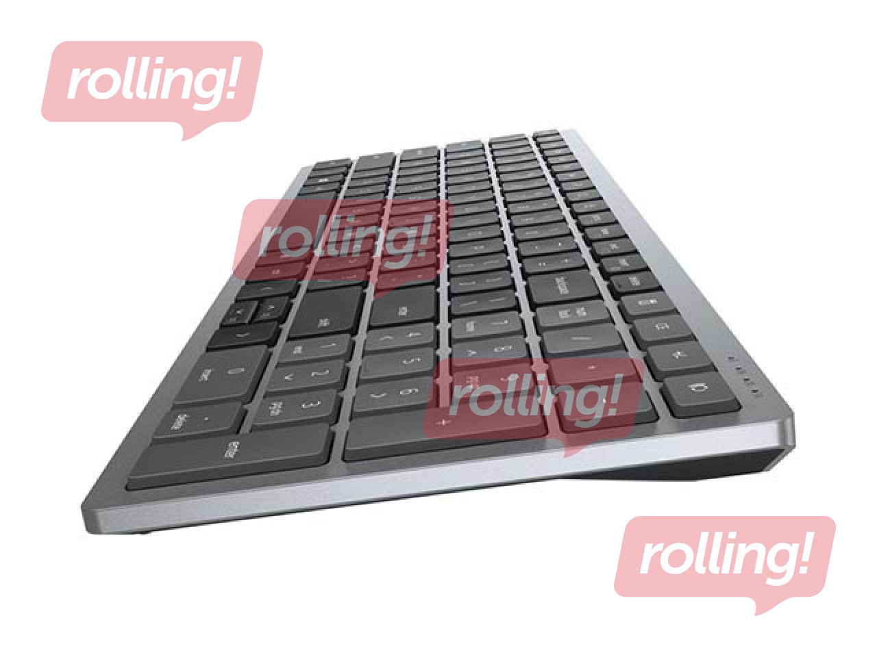 Bezvadu klaviatūras komplekts Dell KM7120W Wireless, 2.4 GHz, Bluetooth 5.0, ENG, Titan Gray