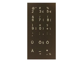 Labels for keyboard mini HQ. Color base black. Color of letters: EST-white